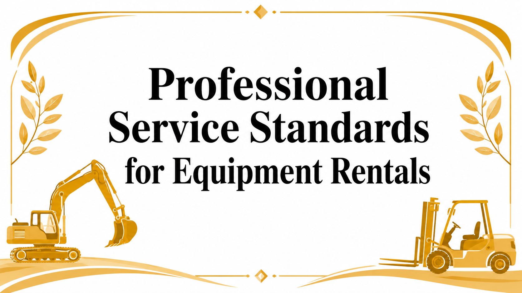 Professional Service Standards for Equipment Rentals