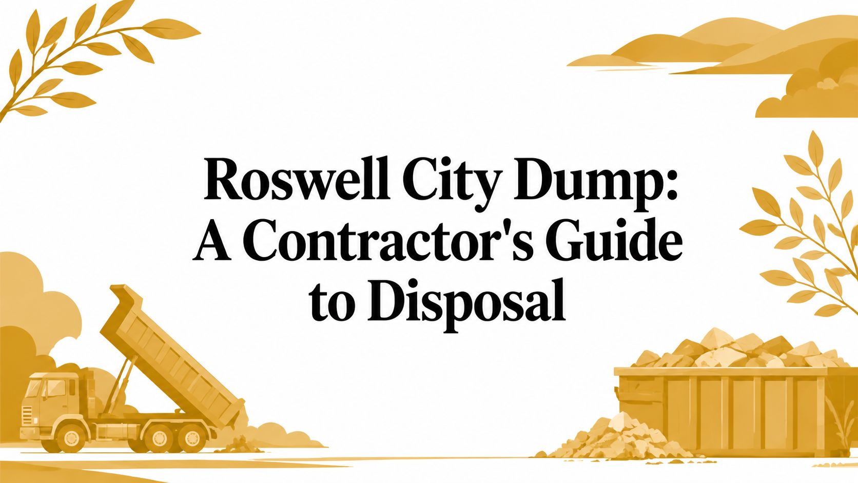 Roswell City Dump: A Contractor’s Guide to Disposal