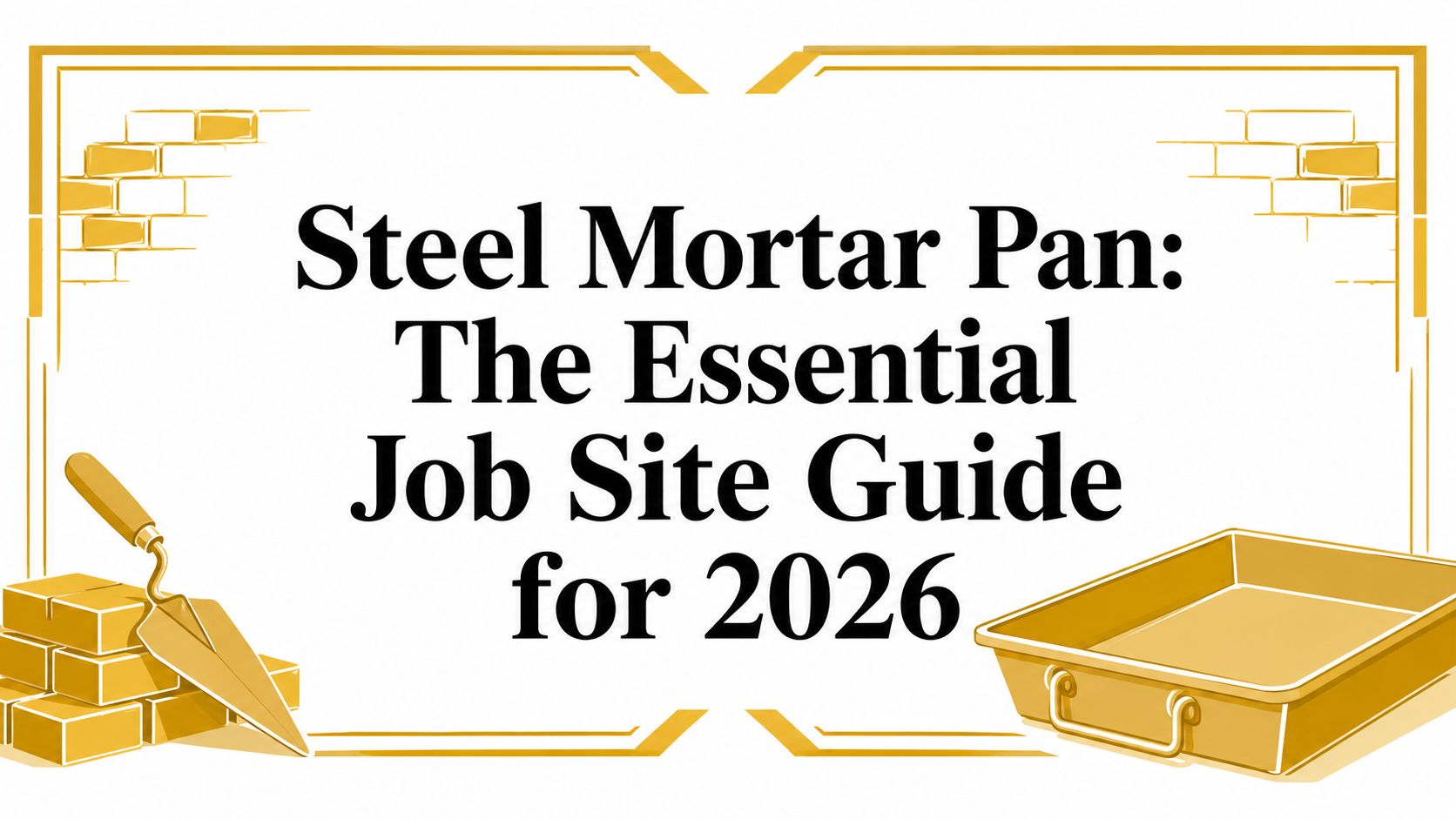 Steel Mortar Pan: The Essential Job Site Guide for 2026