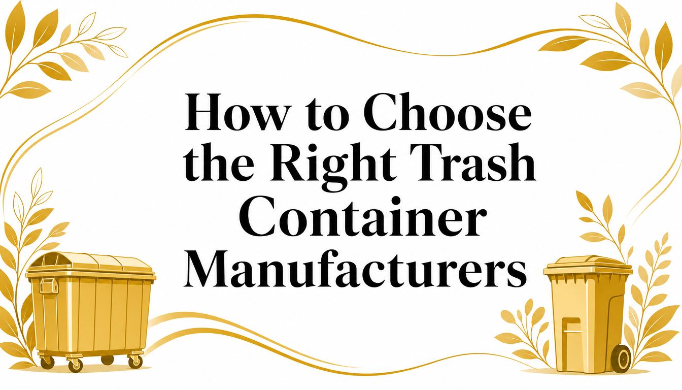 How to Choose the Right Trash Container Manufacturers