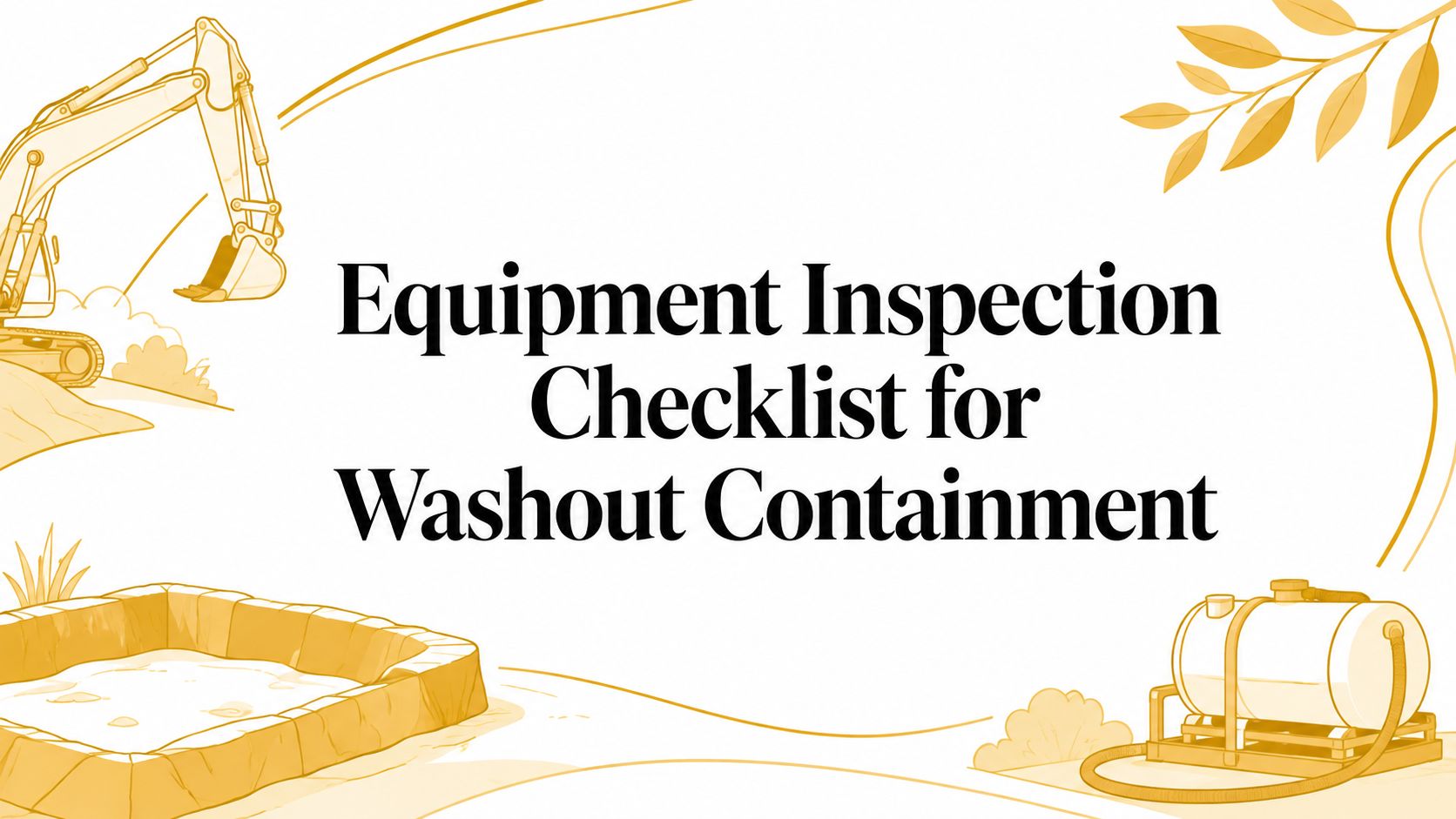 Equipment Inspection Checklist for Washout Containment
