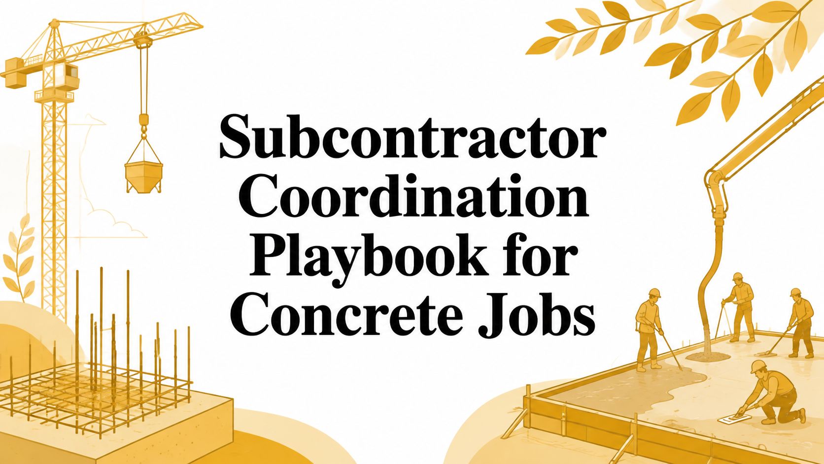 Subcontractor Coordination Playbook for Concrete Jobs