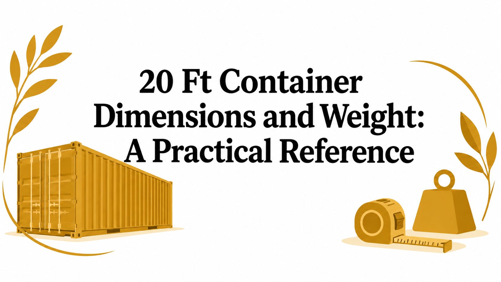 20 Ft Container Dimensions and Weight: A Practical Reference