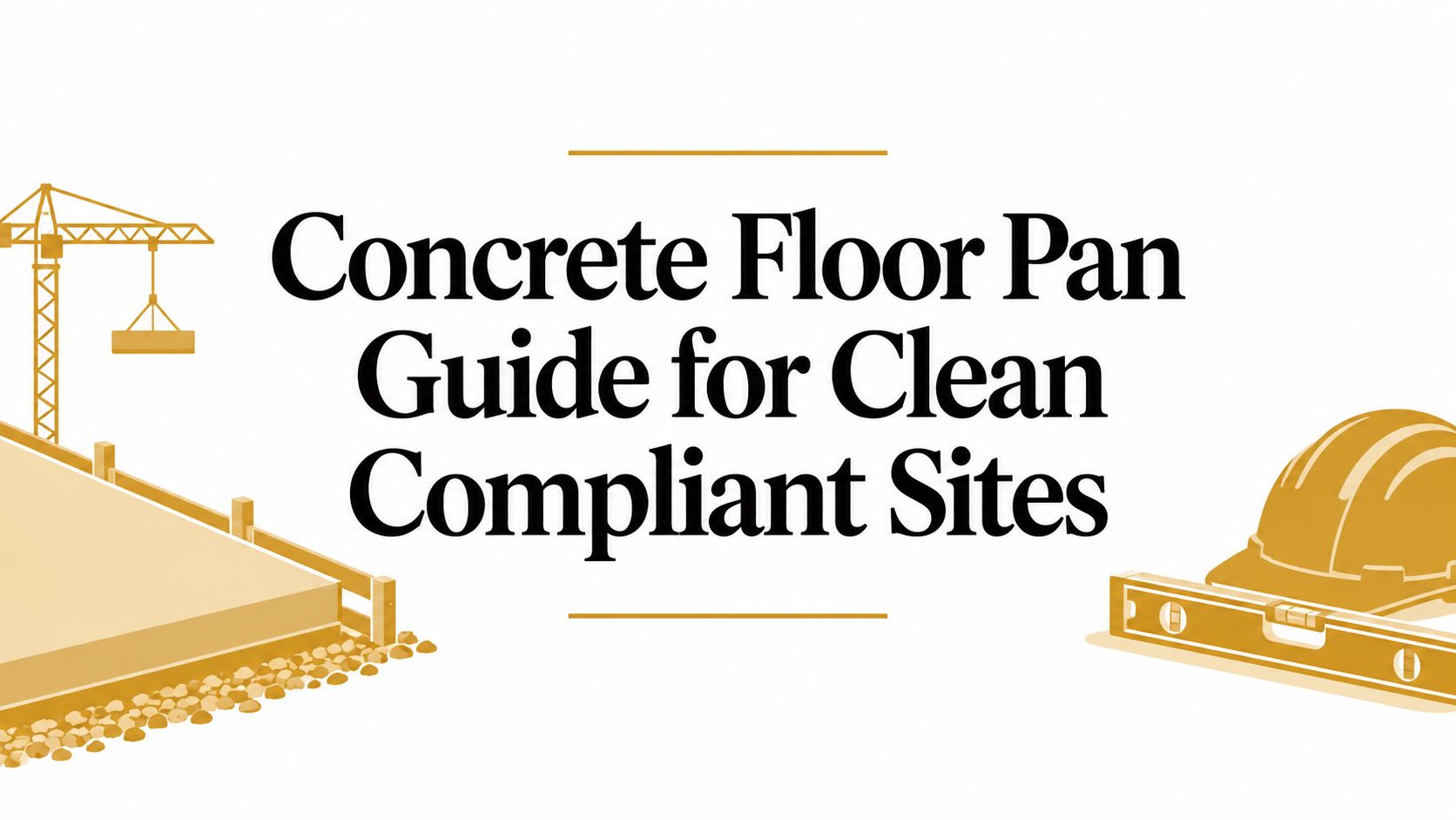 Concrete Floor Pan Guide for Clean Compliant Sites