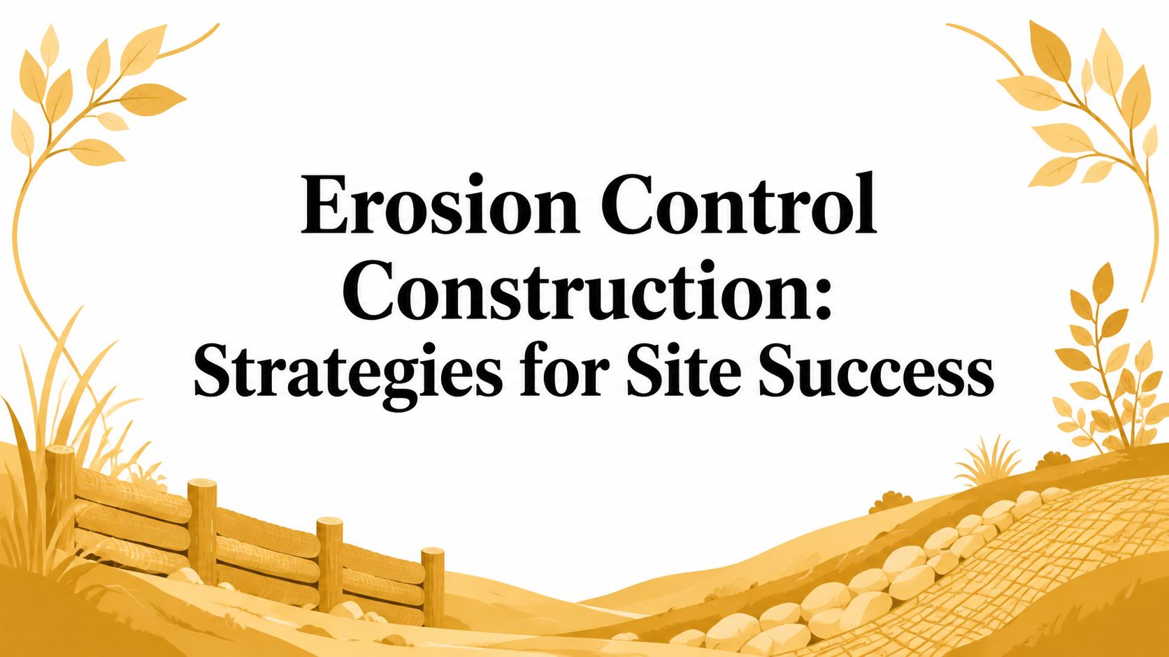 Erosion Control Construction: Strategies for Site Success