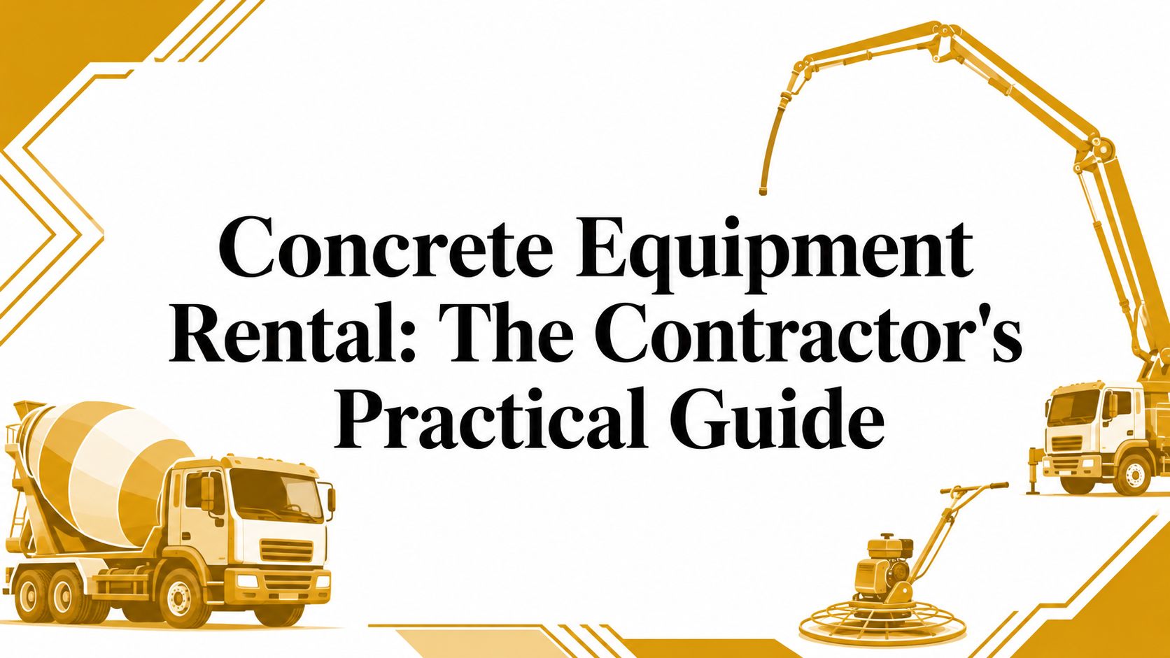 Concrete Equipment Rental: The Contractor’s Practical Guide